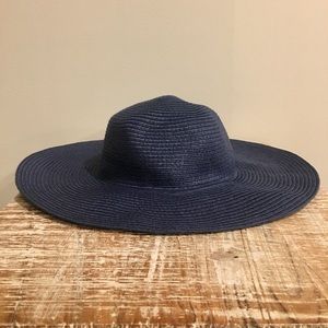 NWT J.Crew Crewcuts Navy Blue Straw Hat, Size M/L